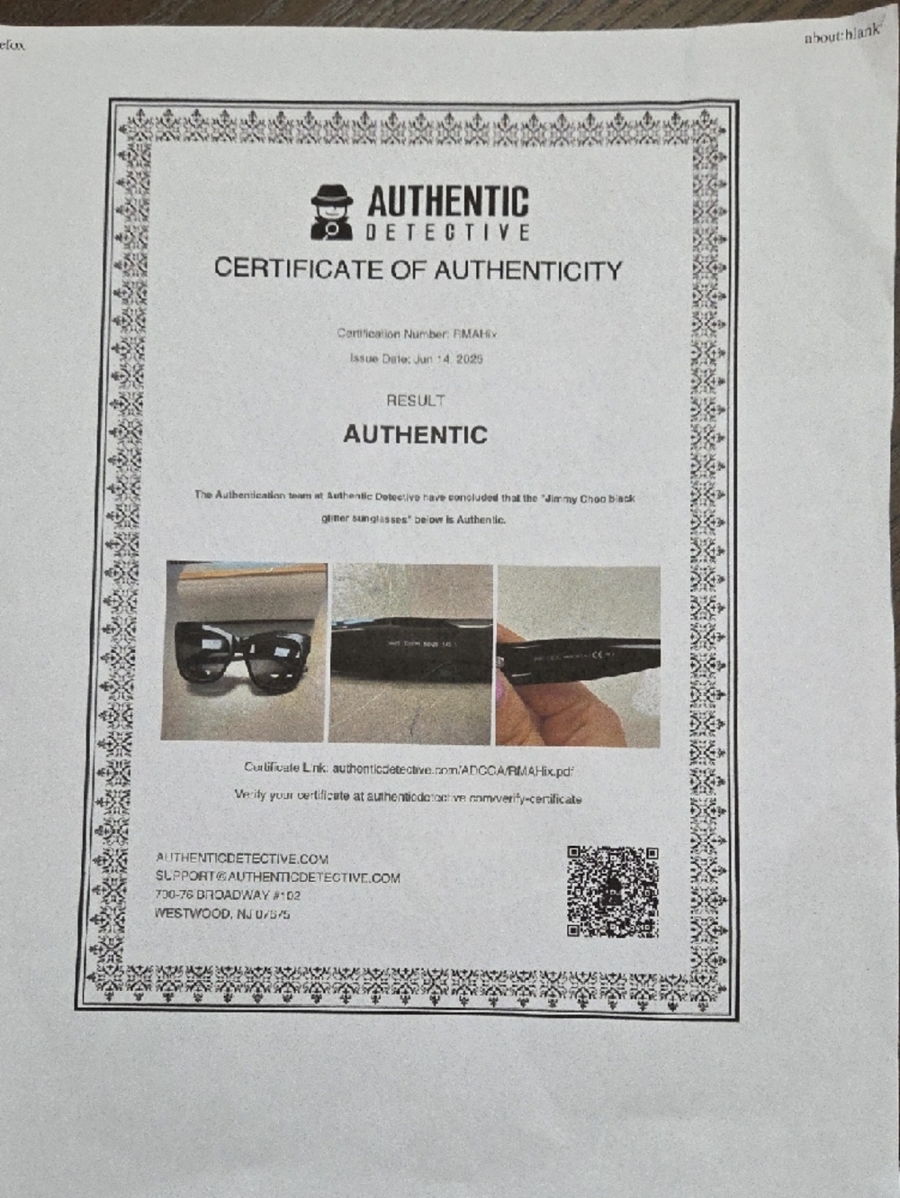 Jimmy Choo Black Sunnies Sunglasses with Dark Lenses Case, Cloth And COA Include - Picture 10 of 11